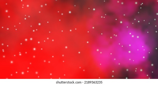 Dark Purple, Pink vector template with neon stars. Colorful illustration in abstract style with gradient stars. Pattern for websites, landing pages.