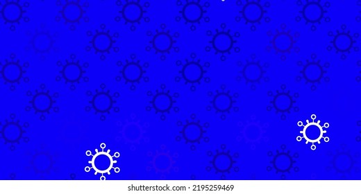 Dark purple, pink vector template with flu signs. Colorful  gradient illness symbols in simple abstract style. Simple design against epidemic information.
