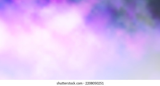Dark Purple, Pink vector template with sky, clouds. Abstract illustration with colorful gradient clouds. Colorful pattern for appdesign.