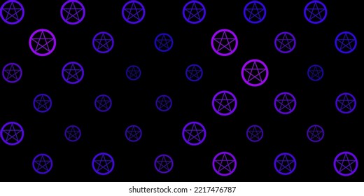 Dark Purple, Pink vector template with esoteric signs. Abstract illustration with gothic gradient shapes. Best design halloween events.
