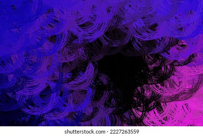 Dark Purple, Pink vector template with bent lines. A sample with colorful lines, shapes. Pattern for your design.