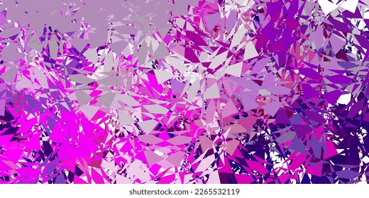 Dark purple, pink vector template with triangle shapes. Magnificent abstract illustration with triangular shapes , forms. Design for your wallpapers.