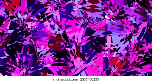 Dark Purple, Pink vector template with triangle shapes. Magnificent abstract illustration with triangular shapes , forms. Design for your wallpapers.