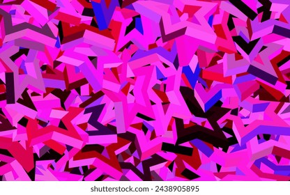 Dark Purple, Pink vector template with sky stars. Modern geometrical abstract illustration with stars. Best design for your ad, poster, banner.