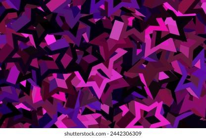 Dark Purple, Pink vector template with crystals, triangles. Decorative design in abstract style with triangles. Pattern for booklets, leaflets