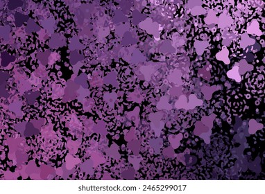 Morado oscuro, Plantilla de Vector rosa con Formas caóticas. Ilustración abstracta moderna con formas aleatorias coloridas. Diseño moderno para su tarjeta de visita.