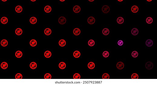 Dark Purple, Pink vector template with flu signs. Colorful abstract illustration with gradient medical shapes. Design for biohazard warning.