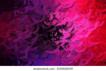 Dark Purple, Pink vector template with wry lines. Glitter abstract illustration with wry lines. A sample for your ideas.