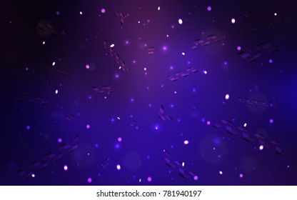 Dark Purple, Pink vector template with carnival confetti. Glitter abstract illustration with colorful confetti, ribbons. The pattern can be used for birthday gifts, congratulations.