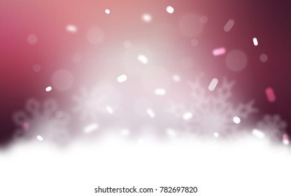 Dark Purple, Pink vector template with ice snowflakes. Modern geometrical abstract illustration with crystals of ice. New year design for your business advert.