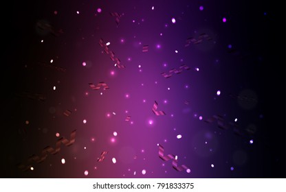 Dark Purple, Pink vector template with carnival confetti. Blurred decorative design in anniversary style with confetti. The template can be used as a background for postcards.