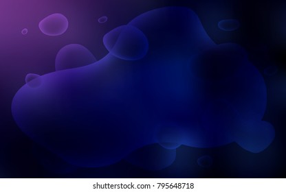 Dark Purple, Pink vector template with lava shapes. A sample with blurred bubble shapes. The best blurred design for your business.