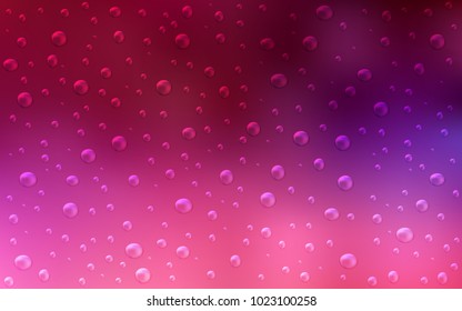 Dark Purple, Pink vector texture with disks. Abstract illustration with colored bubbles in nature style. Pattern can be used as texture of water, rain drops.