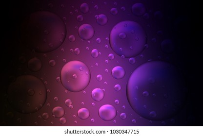 Dark Purple, Pink vector texture with disks. Beautiful colored illustration with blurred circles in nature style. Beautiful design for your business natural advert.