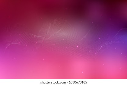 Dark Purple, Pink vector texture with disks. Modern abstract illustration with colorful water drops. Pattern can be used as texture of water, rain drops.