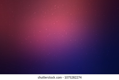 Dark Purple, Pink vector texture with milky way stars. Blurred decorative design in simple style with galaxy stars. Template for cosmic backgrounds.