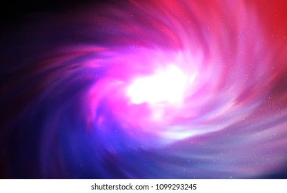 Dark Purple, Pink vector texture with milky way stars. Modern abstract illustration with Big Dipper stars. Best design for your ad, poster, banner.