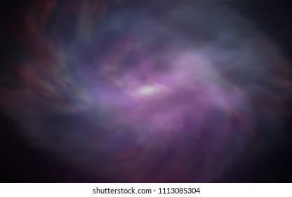 Dark Purple, Pink vector texture with milky way stars. Space stars on blurred abstract background with gradient. Pattern for futuristic ad, booklets.