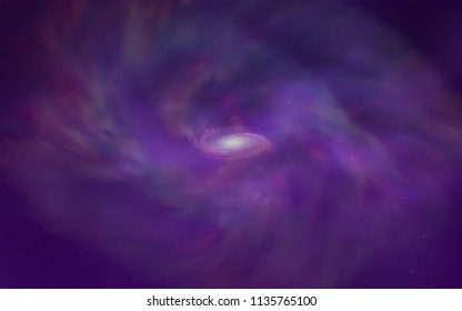 Dark Purple, Pink vector texture with milky way stars. Glitter abstract illustration with colorful cosmic stars. Template for cosmic backgrounds.
