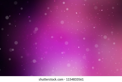 Dark Purple, Pink vector texture with colored snowflakes. Modern geometrical abstract illustration with crystals of ice. The template can be used as a new year background.