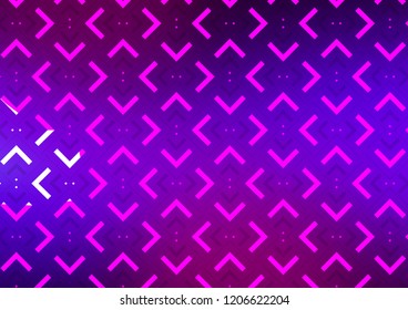 Dark Purple, Pink vector texture with colored lines. Lines on blurred abstract background with gradient. Smart design for your business advert.