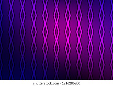 Dark Purple, Pink vector texture with lines, rhombuses. Glitter abstract illustration with colorful lines, rhombuses. Pattern for business booklets, leaflets.