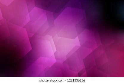 Dark Purple, Pink vector texture with colorful hexagons. Colorful hexagons on white backdrop. New template for your brand book.