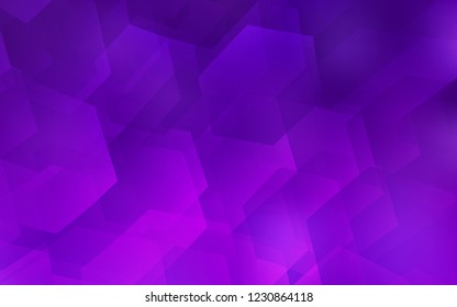Dark Purple, Pink vector texture with colorful hexagons. Colorful hexagons on white backdrop. Beautiful design for your business advert.
