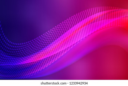 Dark Purple, Pink vector texture with disks, lines. Colorful illustration with circles and lines in futuristic style. Design for poster, banner of websites.