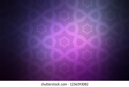 Dark Purple, Pink vector texture with beautiful stars. Stars on blurred abstract background with gradient. Pattern for wrapping gifts.