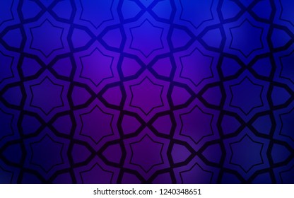 Dark Purple, Pink vector texture with beautiful stars. Stars on blurred abstract background with gradient. Smart design for your business advert.
