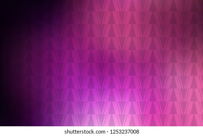 Dark Purple, Pink vector texture with triangular style. Abstract gradient illustration with triangles, lines. Pattern for websites.