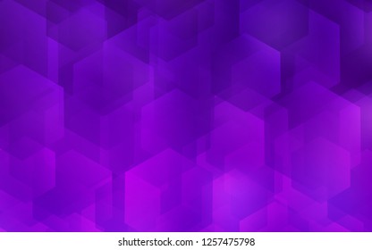 Dark Purple, Pink vector texture with colorful hexagons. White background with colorful hexagons. Beautiful design for your business advert.