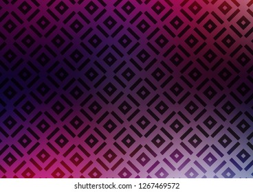 Dark Purple, Pink vector texture with lines, rhombuses. Shining colorful illustration with lines, rectangles. Pattern for websites, landing pages.