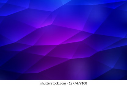 Dark Purple, Pink vector texture in triangular style. Abstract gradient illustration with triangles. Best design for your ad, poster, banner.
