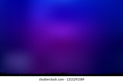 Dark Purple, Pink vector texture with milky way stars. Modern abstract illustration with Big Dipper stars. Pattern for astronomy websites.
