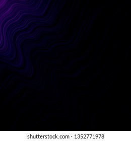 Dark Purple, Pink vector texture with wry lines. Abstract illustration with bandy gradient lines. Best design for your posters, banners.