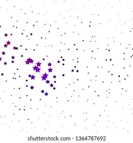 Dark Purple, Pink vector texture with beautiful stars. Shining colorful illustration with small and big stars. Pattern for websites, landing pages.