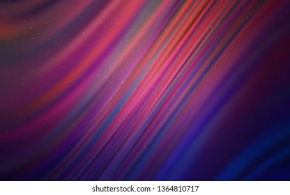 Dark Purple, Pink vector texture with milky way stars. Blurred decorative design in simple style with galaxy stars. Pattern for astrology websites.