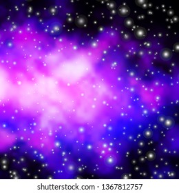 Dark Purple, Pink vector texture with beautiful stars. Colorful illustration in abstract style with gradient stars. Pattern for wrapping gifts.