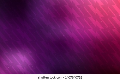 Dark Purple, Pink vector texture with colored lines. Shining colored illustration with sharp stripes. Pattern for ad, booklets, leaflets.