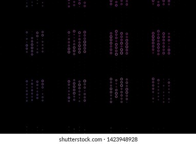 Dark Purple, Pink vector texture with colorful hexagons. Colorful hexagons on abstract backdrop. Pattern can be used for landing pages.