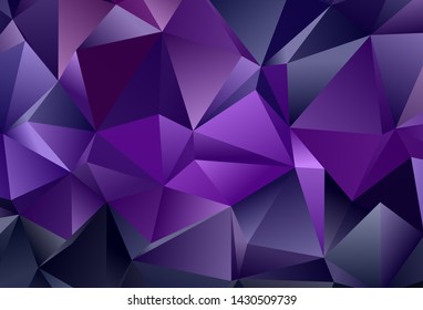 Dark Purple, Pink vector texture with triangular style. Modern abstract illustration with colorful triangles. Modern template for landing page.