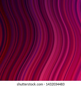 Dark Purple, Pink vector texture with circular arc. Abstract illustration with bandy gradient lines. Pattern for commercials, ads.