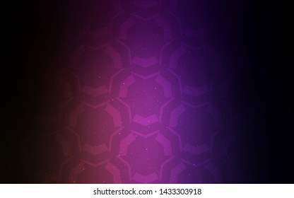 Dark Purple, Pink vector texture with bent lines. Colorful geometric sample with gradient lines.  A completely new design for your business.