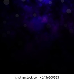 Dark Purple, Pink vector texture with circles. Abstract decorative design in gradient style with bubbles. Pattern for wallpapers, curtains.