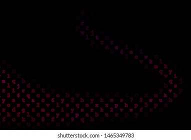 Dark Purple, Pink vector texture with ABC characters. Shining colorful illustration with isolated letters. The pattern can be used as ads, poster, banner for books.