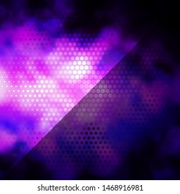 Dark Purple, Pink vector texture with circles. Illustration with set of shining colorful abstract spheres. Design for your commercials.