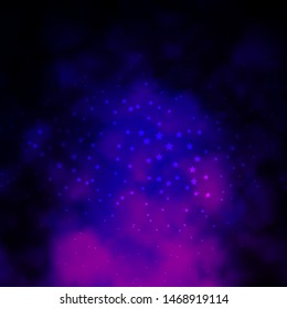 Dark Purple, Pink vector texture with beautiful stars. Colorful illustration with abstract gradient stars. Best design for your ad, poster, banner.
