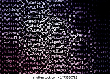 Dark Purple, Pink vector texture with ABC characters. Modern geometrical illustration with ABC english symbols. Smart design for promotion of university.